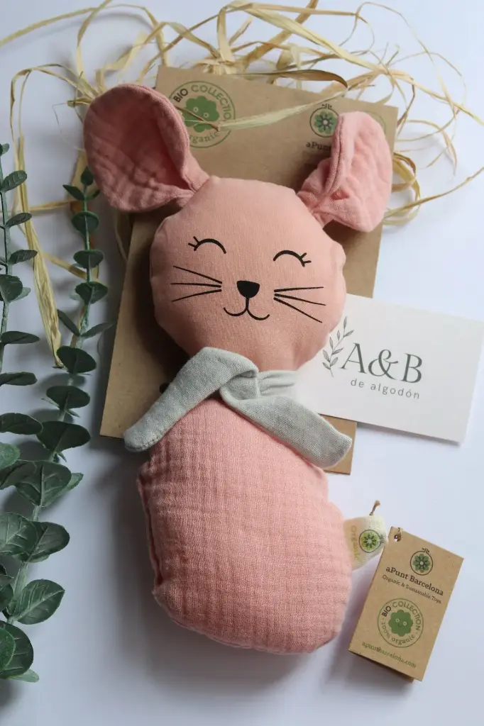 Muñeco Sonajero BIO para bebé RATONCITO