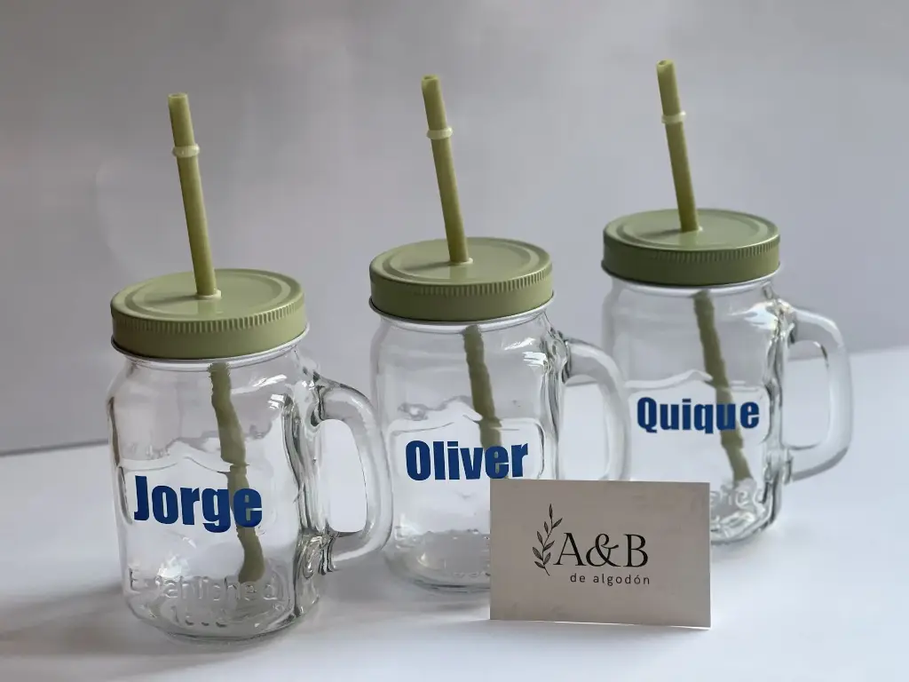 Jarra cristal con tapa personalizada