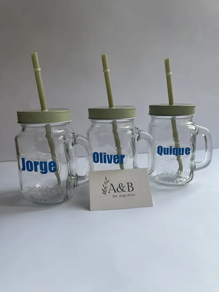 Jarra cristal con tapa personalizada