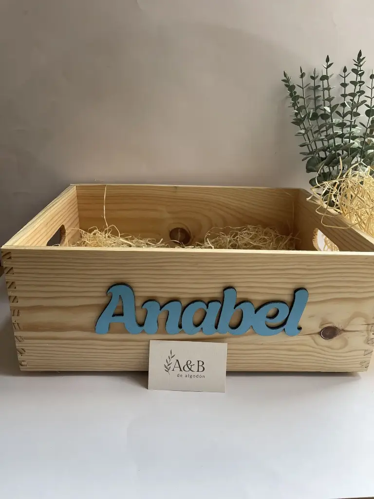 Caja madera personalizada (Sin decorar, Nada, Amarillo)