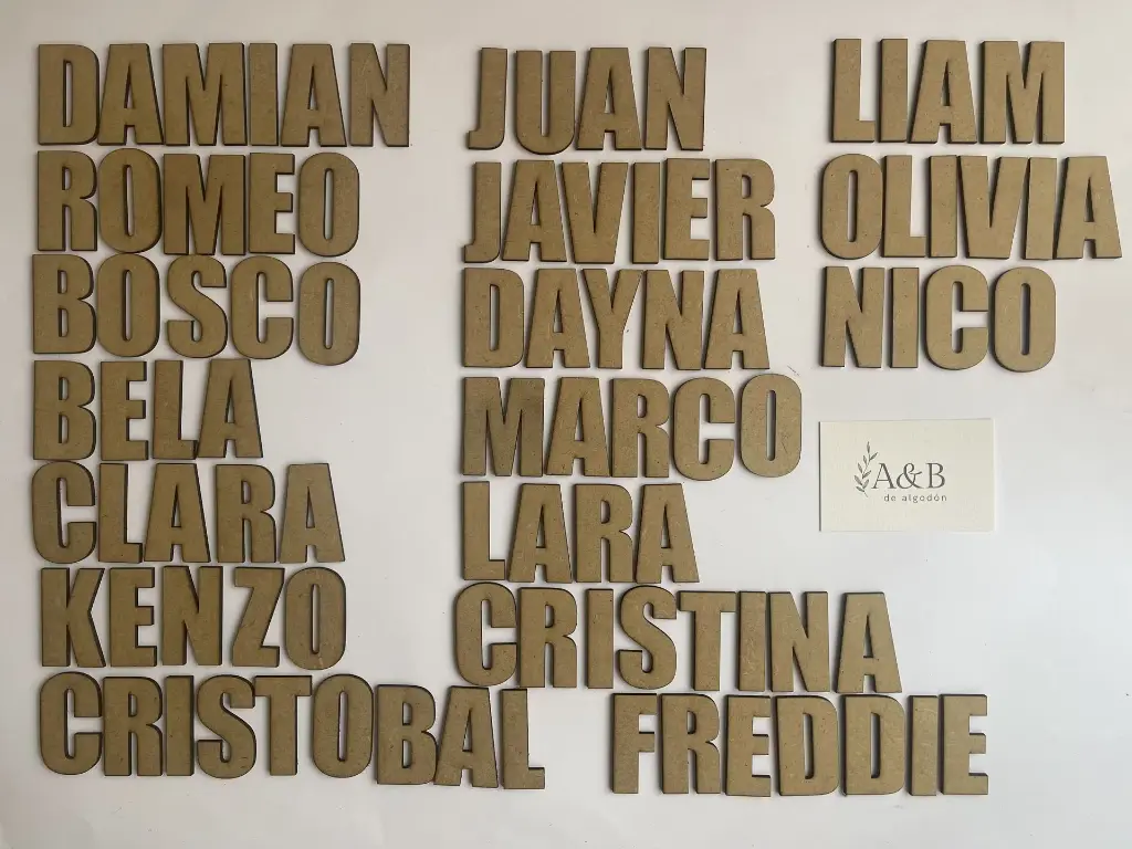 Nombre personalizado en DM (Letras sueltas) (Nombre 5 letras)