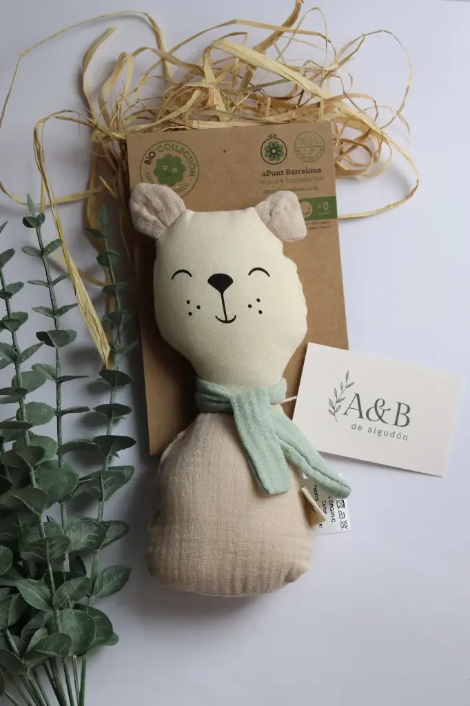 Muñeco Sonajero BIO para bebé OSO