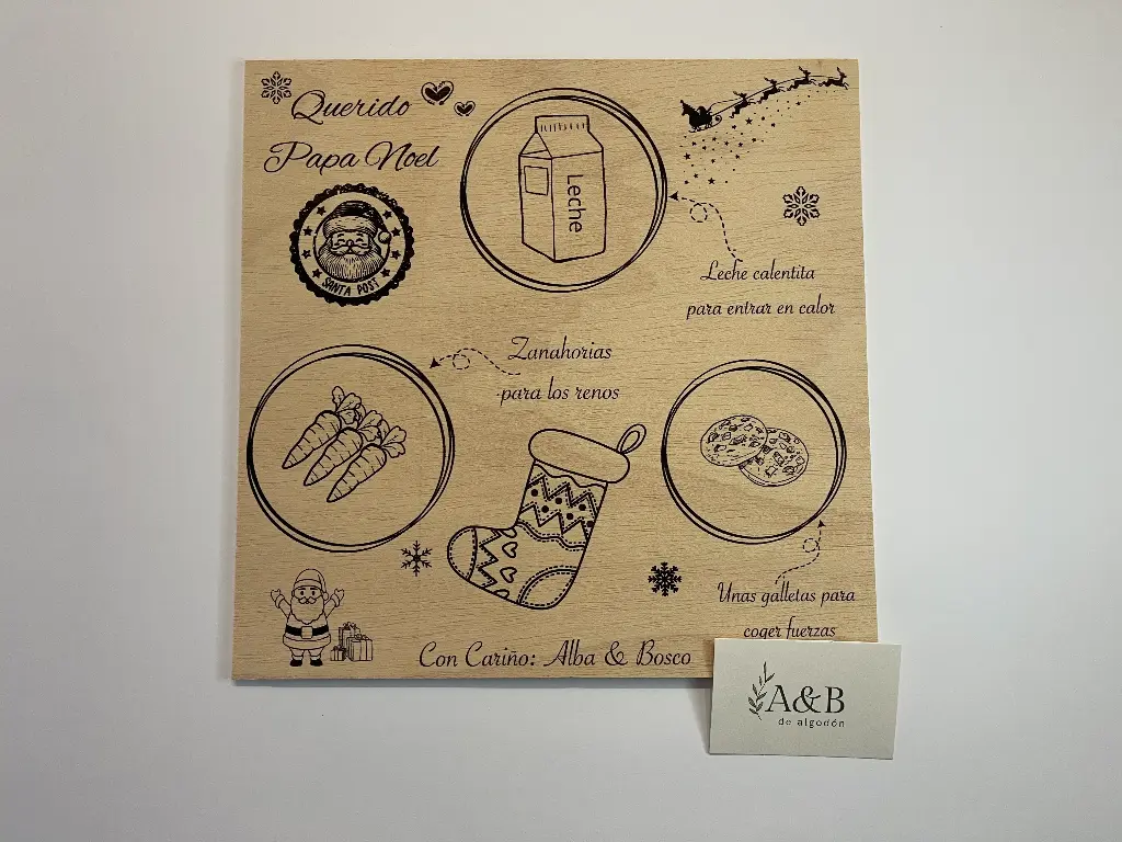 Adorno Navidad (Tabla Papá Noel)